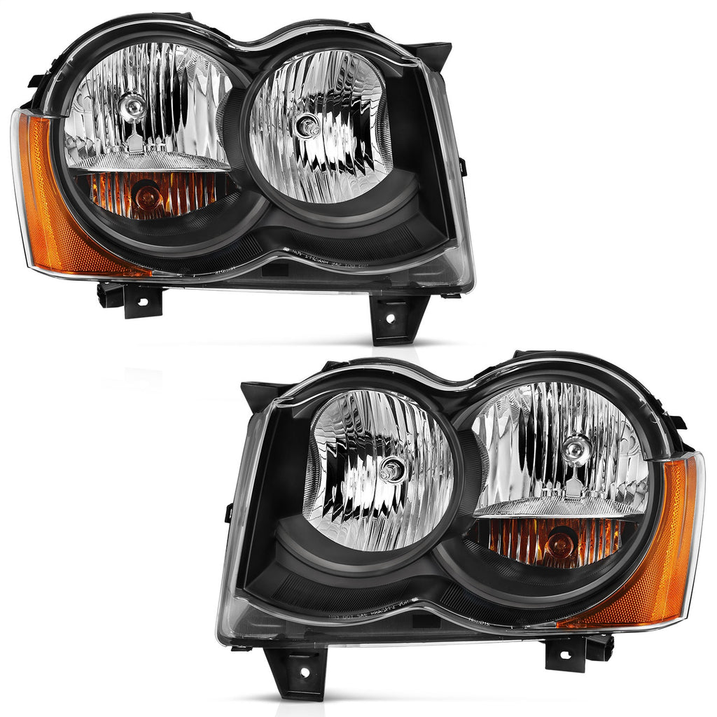 Anzo USA 111431 Crystal Headlight Set Fits 08-10 Grand Cherokee (WK)