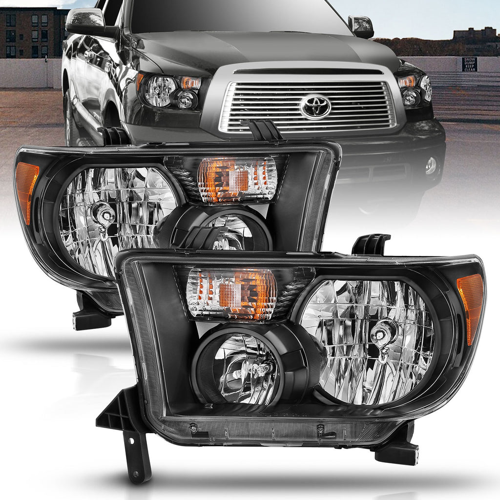 Anzo USA 111436 Crystal Headlight Set Fits 07-13 Sequoia Tundra