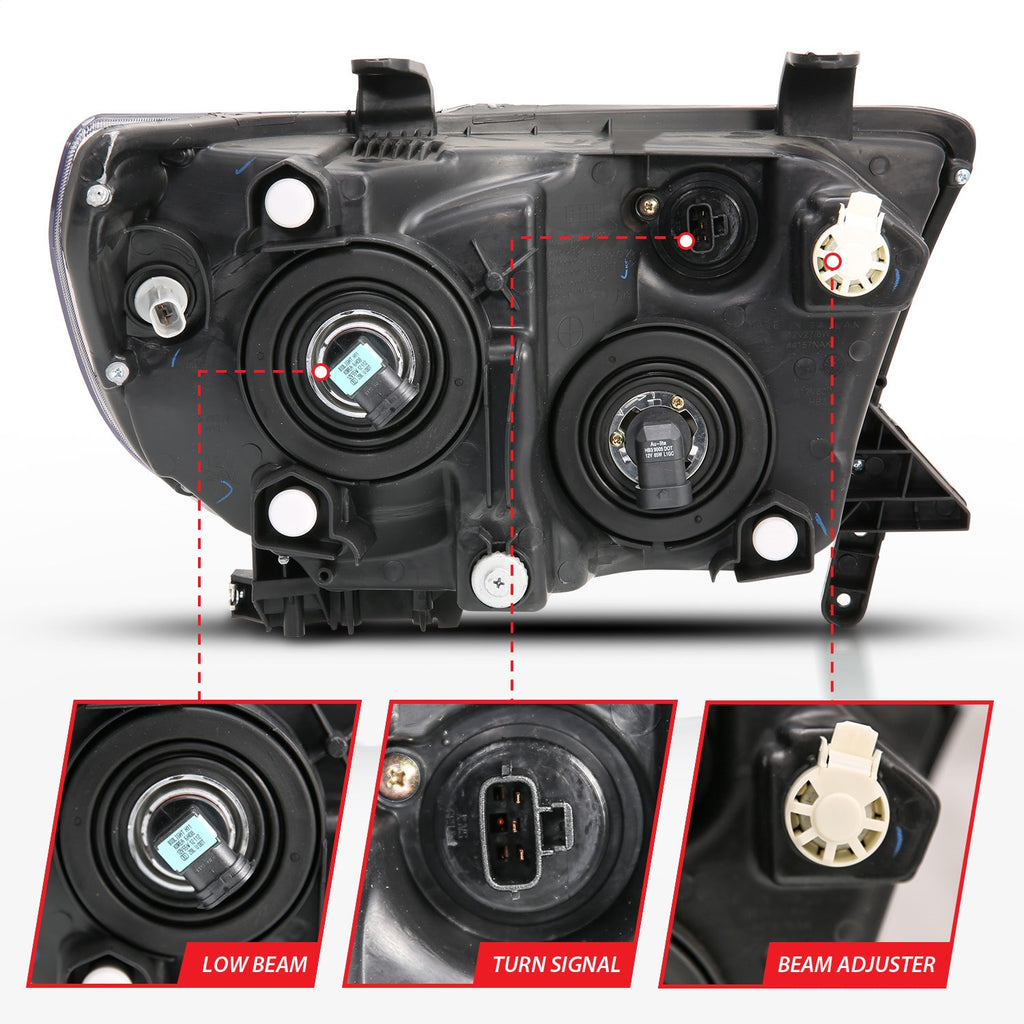 Anzo USA 111436 Crystal Headlight Set Fits 07-13 Sequoia Tundra