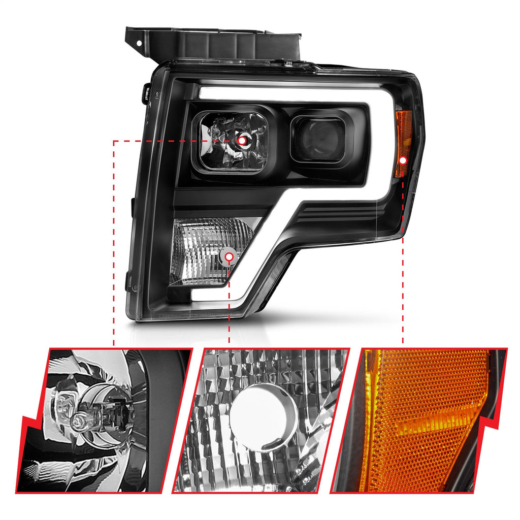 Anzo USA 111443 Projector Headlight Set Fits 09-14 F-150