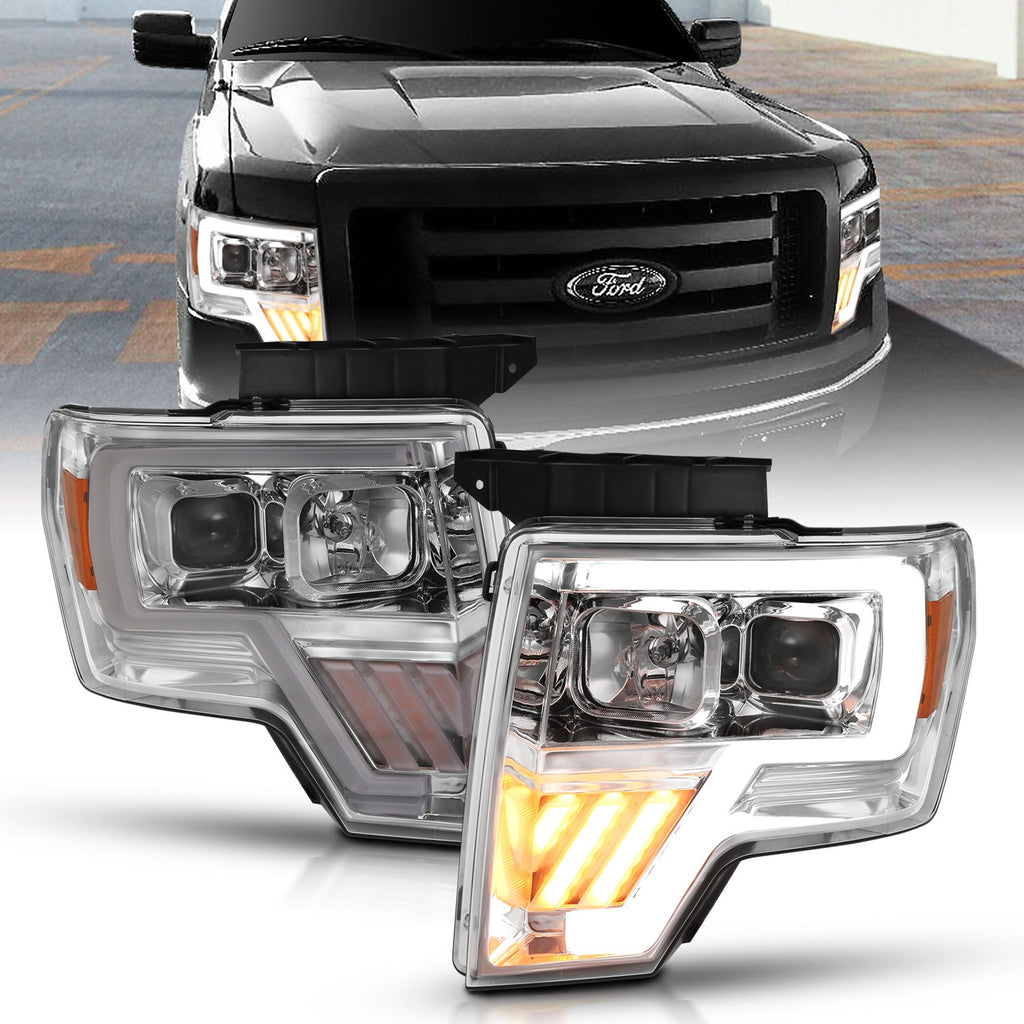 Anzo USA 111446 Projector Headlight Set Fits 09-14 F-150