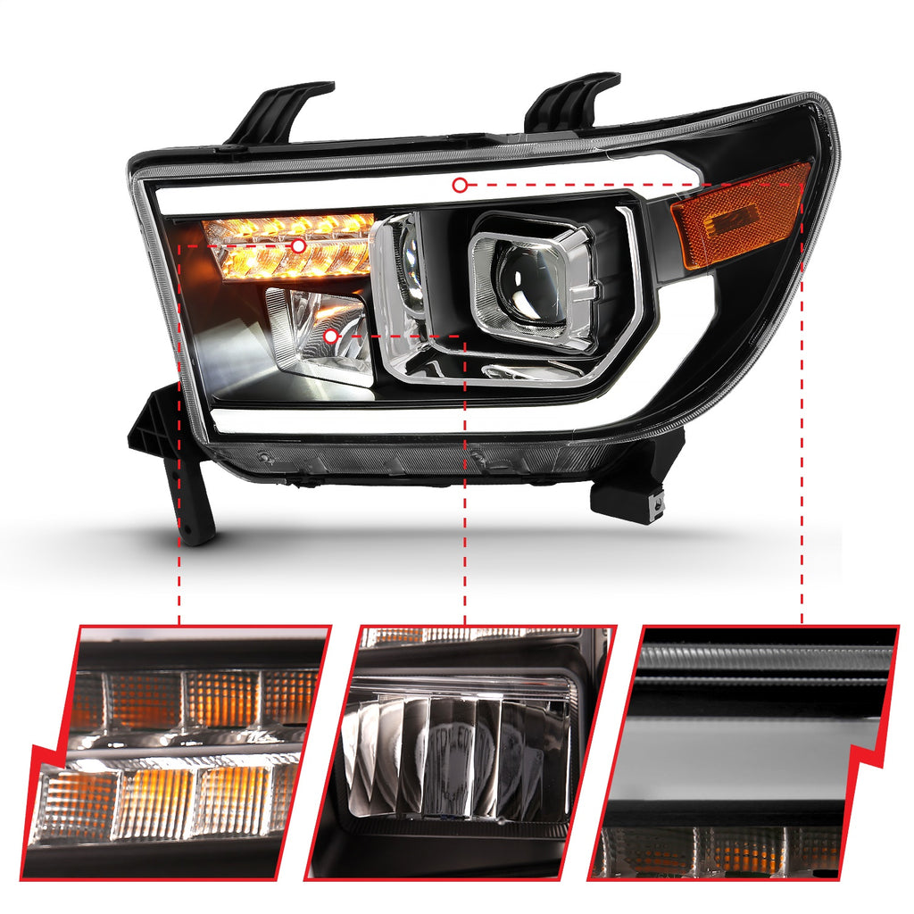 Anzo USA 111447 Projector Headlight Set Fits 07-16 Sequoia Tundra