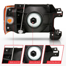 Load image into Gallery viewer, Anzo USA 111449 Crystal Headlight Set Fits 87-91 Bronco F-150 F-250 F-350