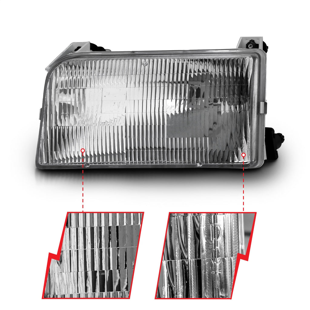 Anzo USA 111459 Crystal Headlight Set Fits 92-97 Bronco F-150