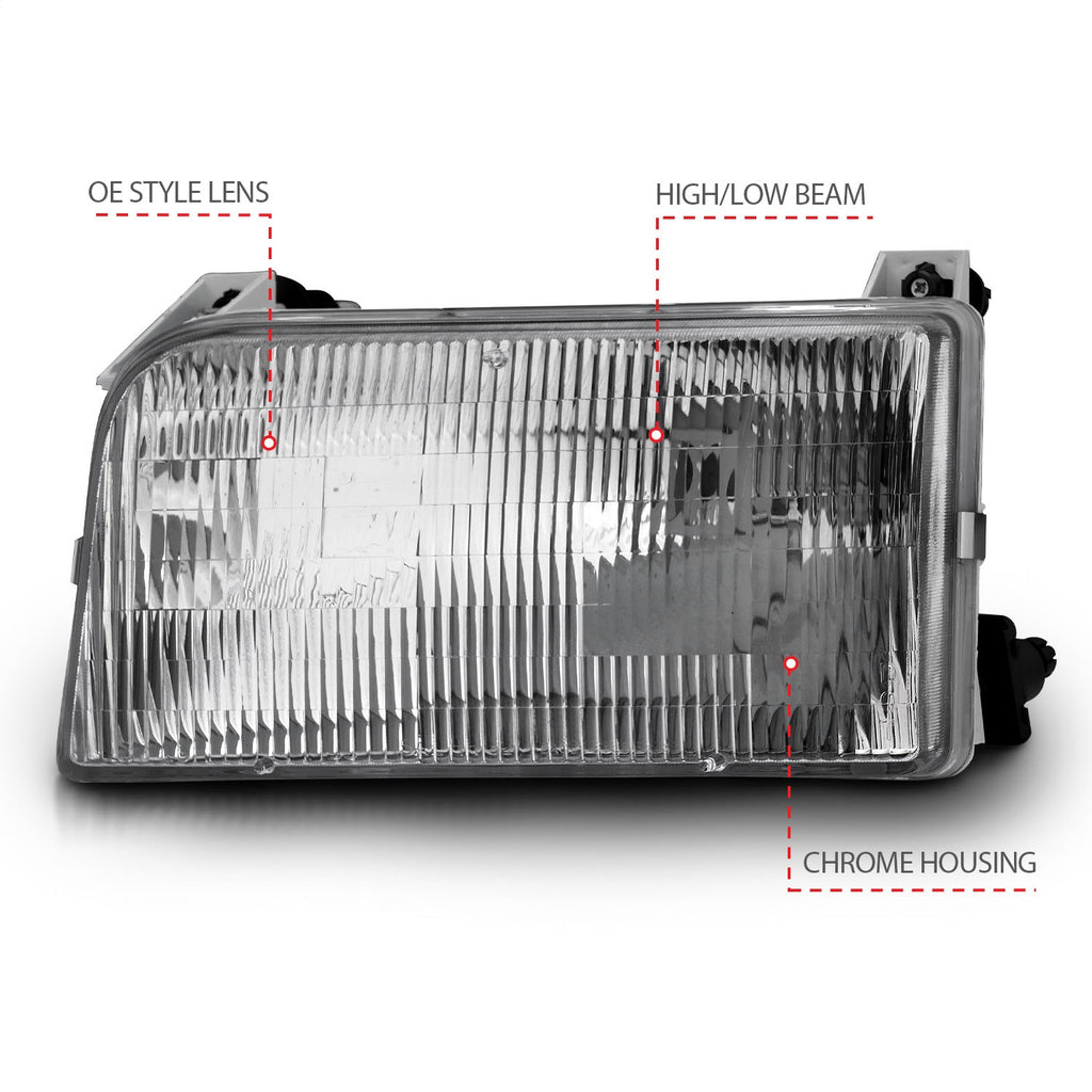 Anzo USA 111459 Crystal Headlight Set Fits 92-97 Bronco F-150