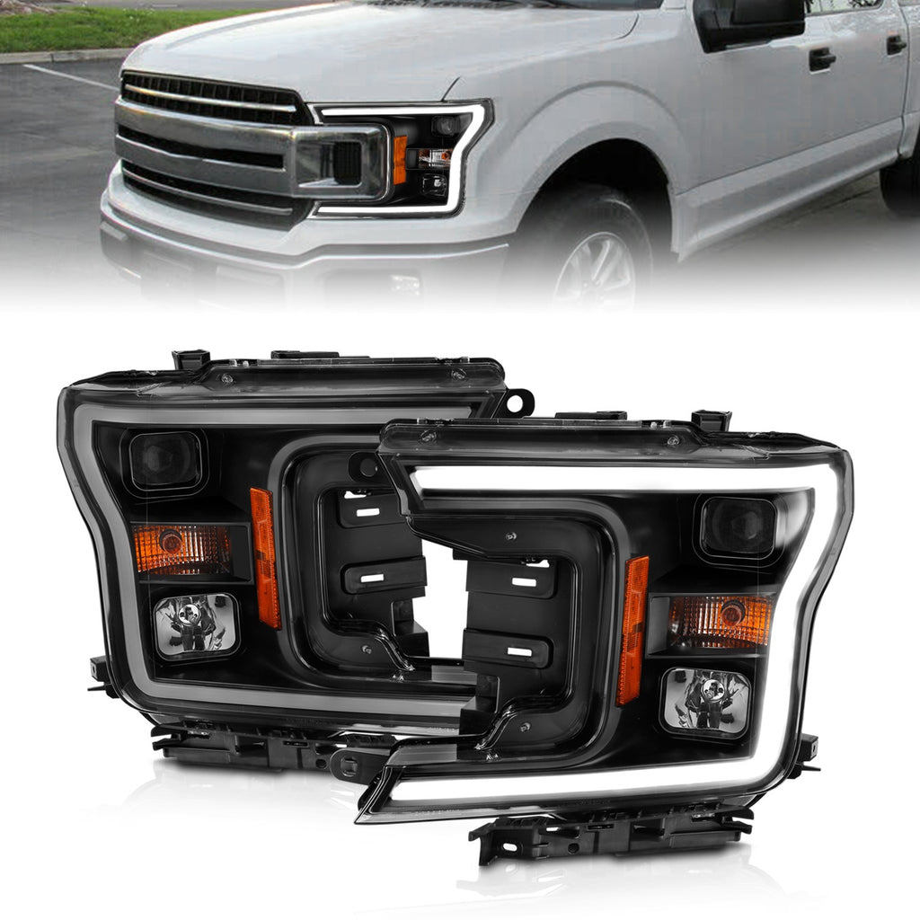 Anzo USA 111467 Projector Headlight Set w/Halo Fits 18-20 F-150