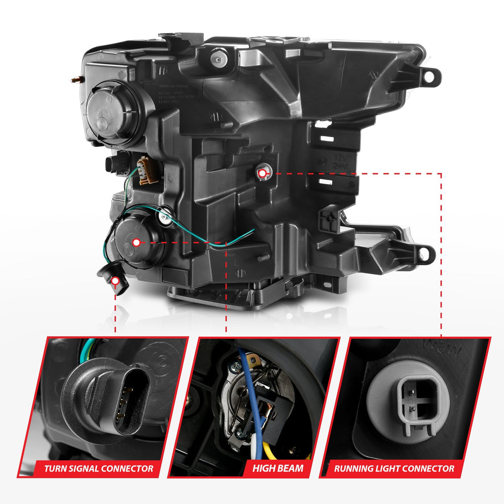 Anzo USA 111467 Projector Headlight Set w/Halo Fits 18-20 F-150