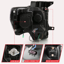 Load image into Gallery viewer, Anzo USA 111470 Projector Headlight Set w/Halo Fits 09-14 F-150