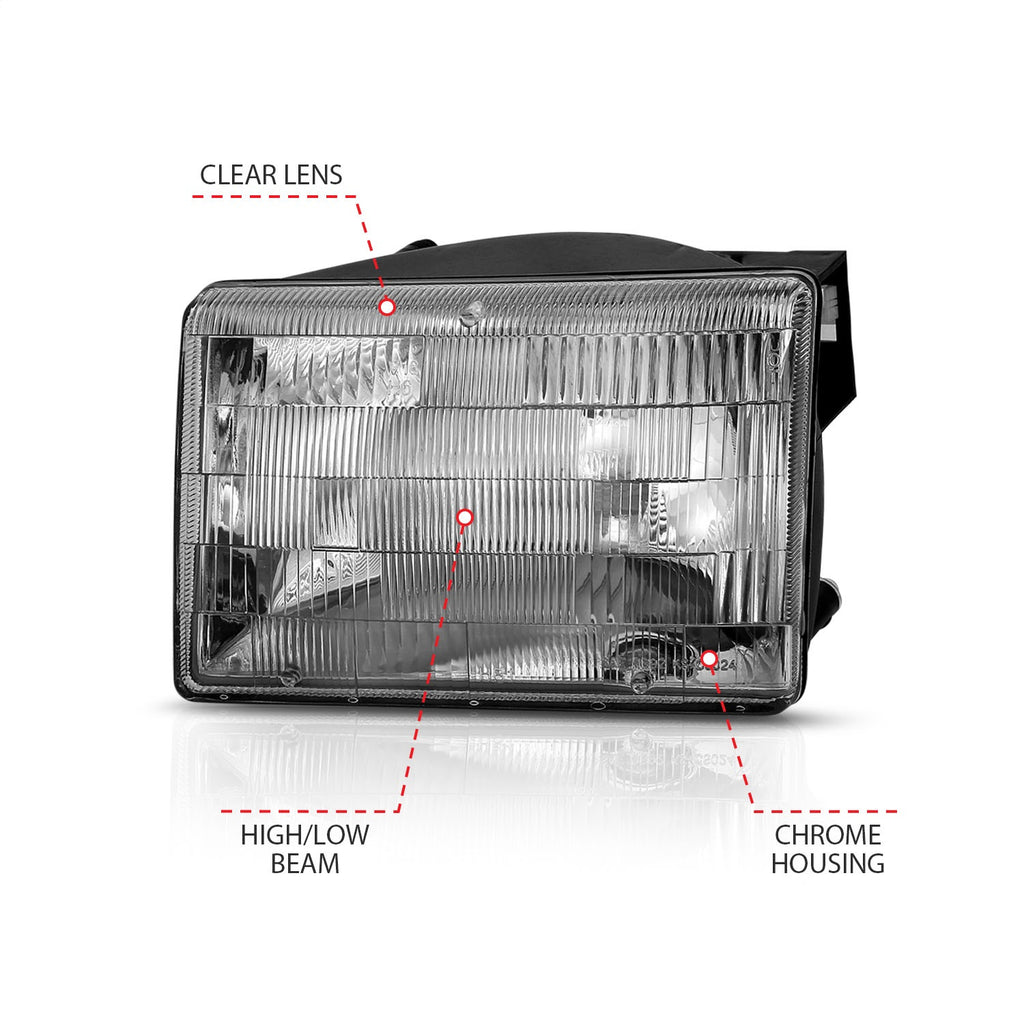 Anzo USA 111471 Crystal Headlight Set Fits 93-98 Grand Cherokee (ZJ)