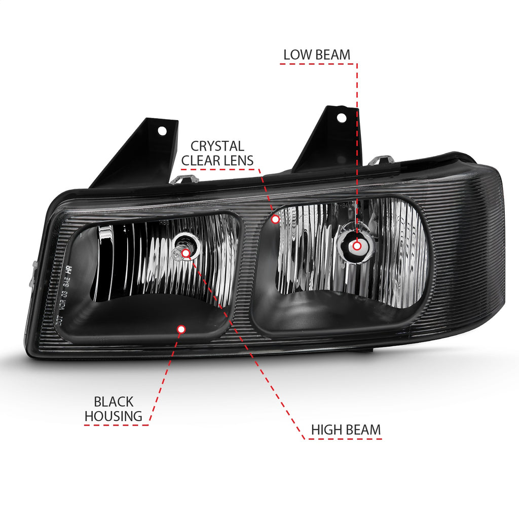 Anzo USA 111474 Crystal Headlight Set