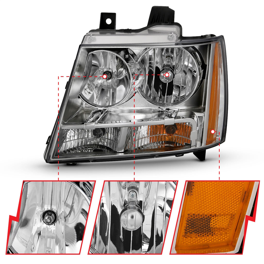 Anzo USA 111475 Crystal Headlight Set
