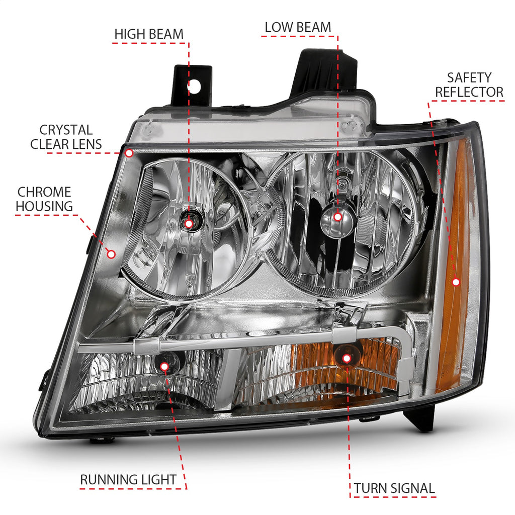 Anzo USA 111475 Crystal Headlight Set