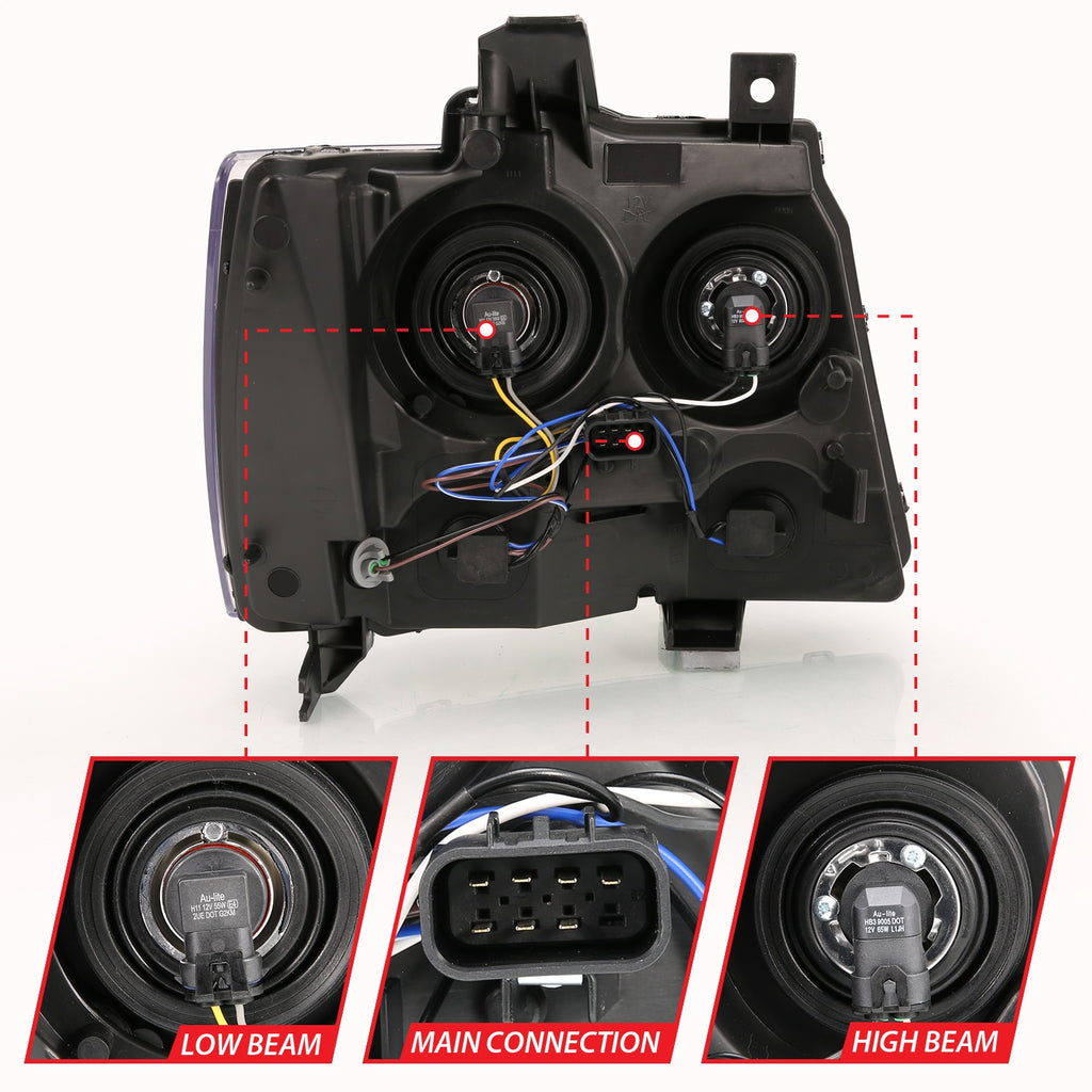 Anzo USA 111475 Crystal Headlight Set