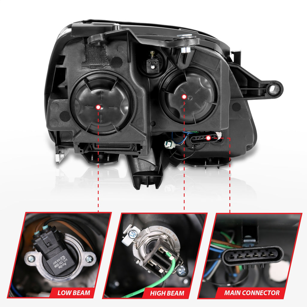 Anzo USA 111476 Crystal Headlight Set Fits 07-12 Acadia