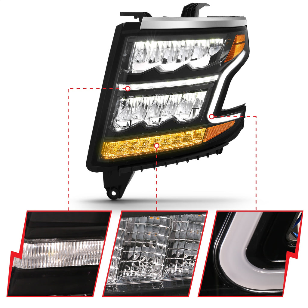 Anzo USA 111478 LED Crystal Headlight