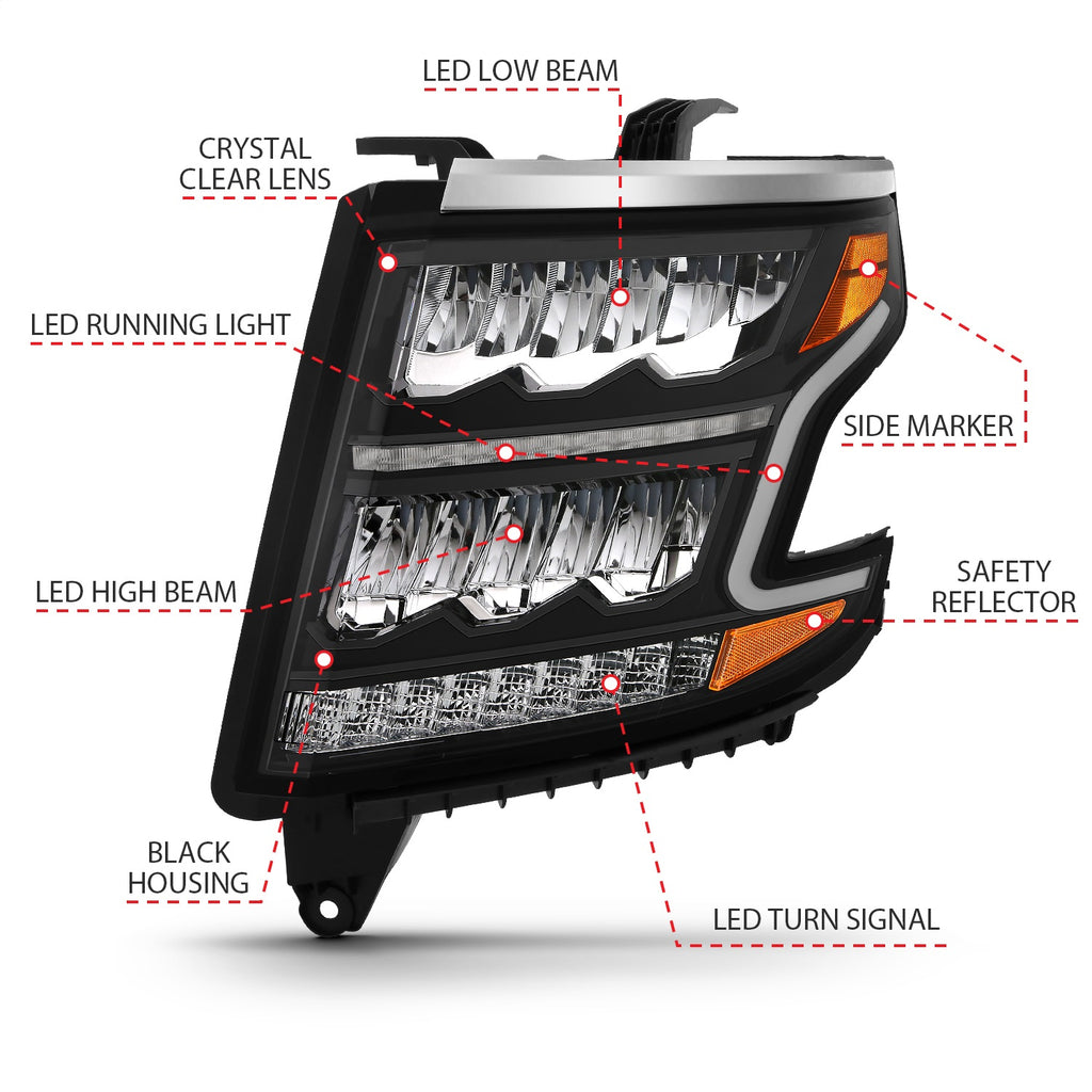Anzo USA 111478 LED Crystal Headlight