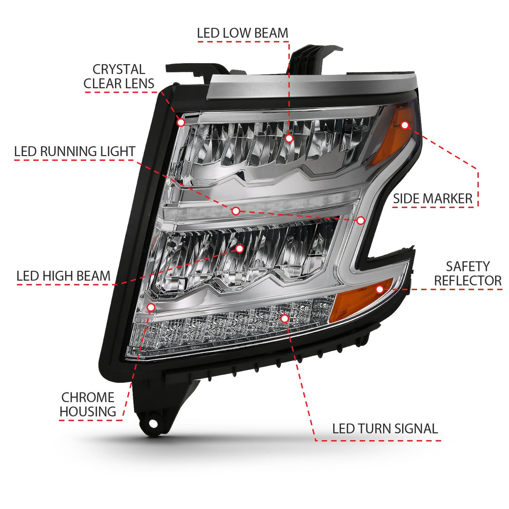 Anzo USA 111479 LED Crystal Headlight