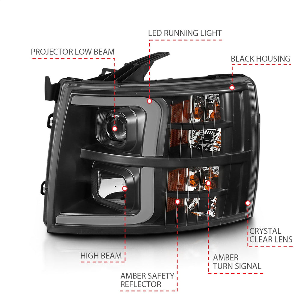 Anzo USA 111480 Projector Headlight Set
