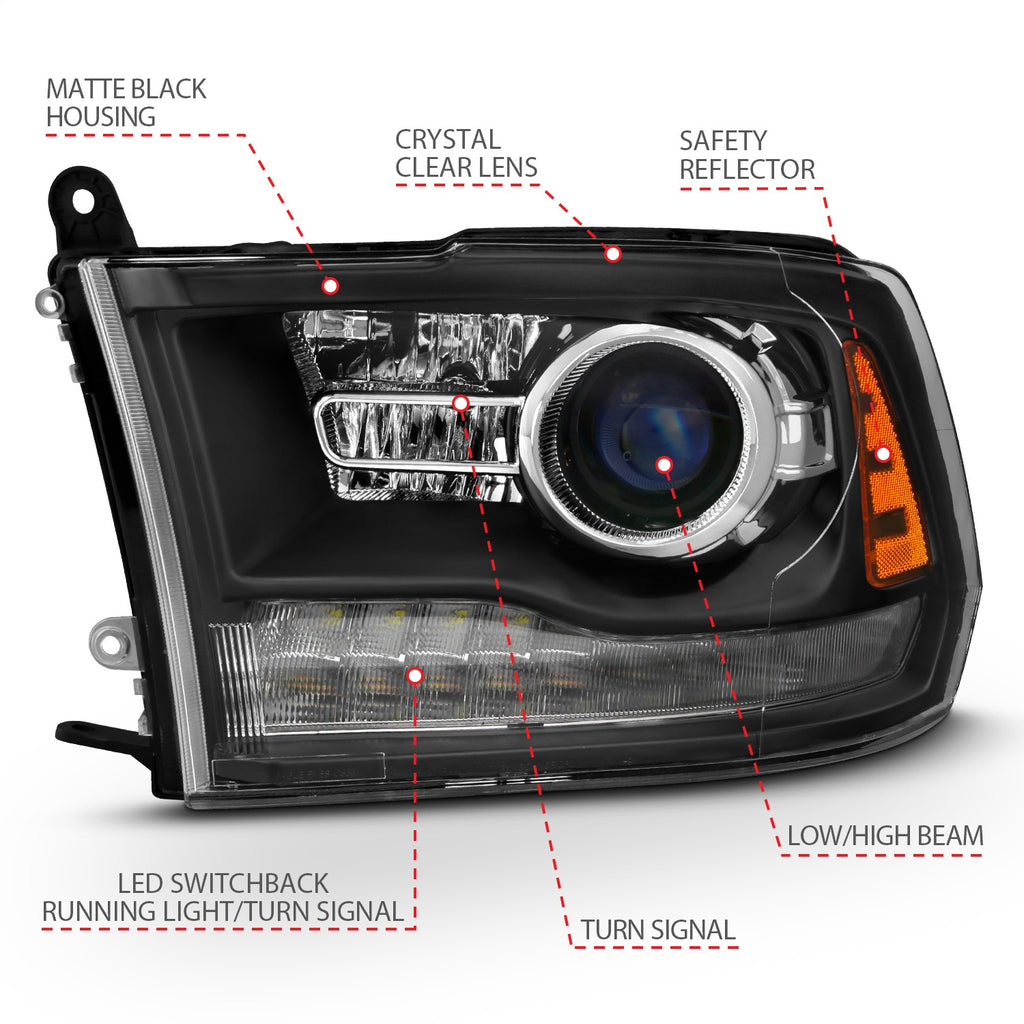 Anzo USA 111489 Projector Headlight Set w/Halo