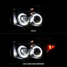Load image into Gallery viewer, Anzo USA 111490 Projector Headlight Set w/Halo Fits Ram 1500 Ram 2500 Ram 3500