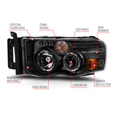 Load image into Gallery viewer, Anzo USA 111490 Projector Headlight Set w/Halo Fits Ram 1500 Ram 2500 Ram 3500