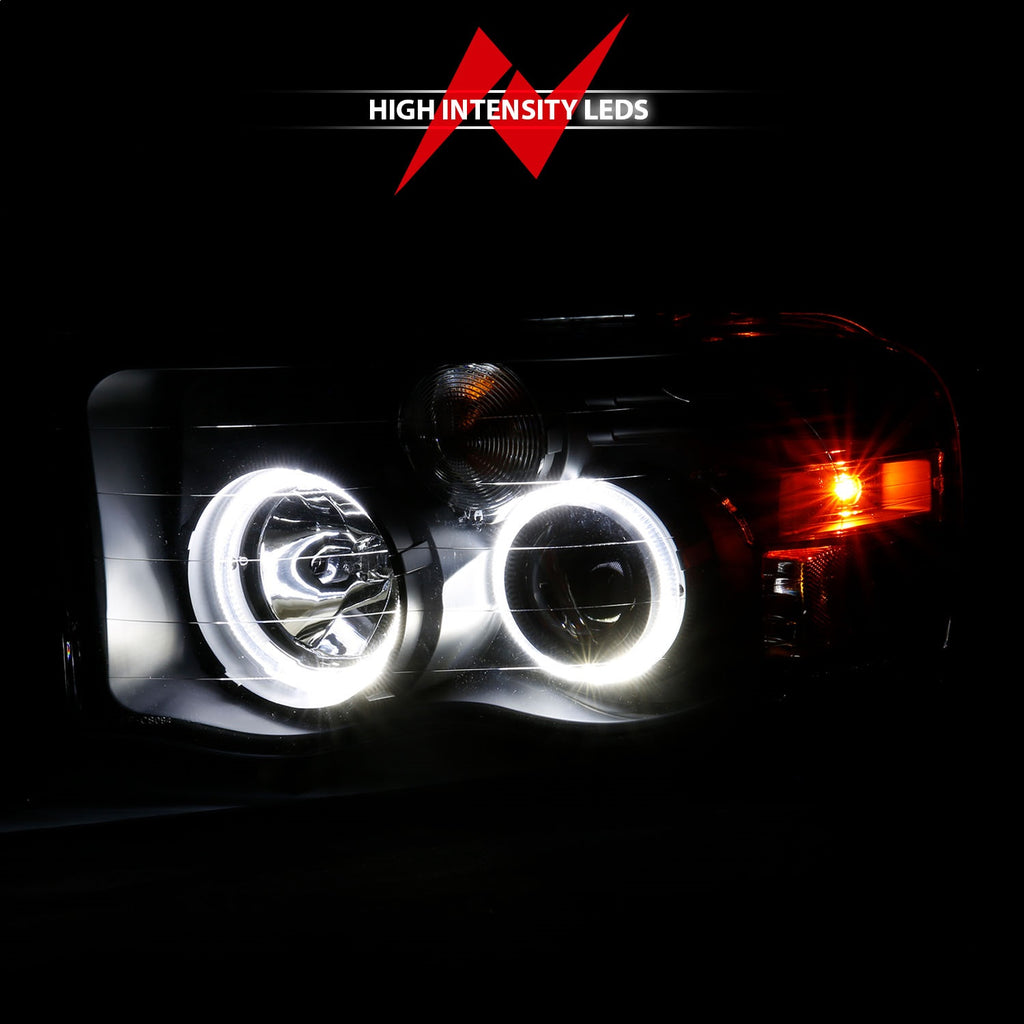 Anzo USA 111490 Projector Headlight Set w/Halo Fits Ram 1500 Ram 2500 Ram 3500
