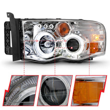 Load image into Gallery viewer, Anzo USA 111491 Projector Headlight Set w/Halo Fits Ram 1500 Ram 2500 Ram 3500