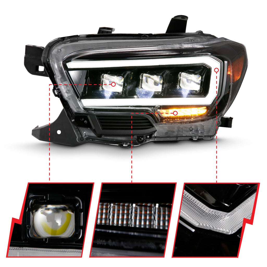Anzo USA 111496 LED Projector Headlight Fits 16-22 Tacoma