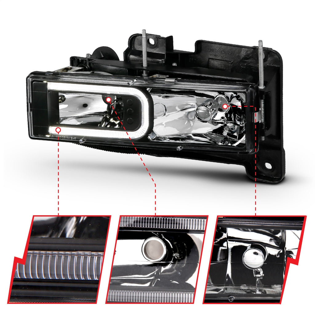 Anzo USA 111498 Crystal Headlight Set