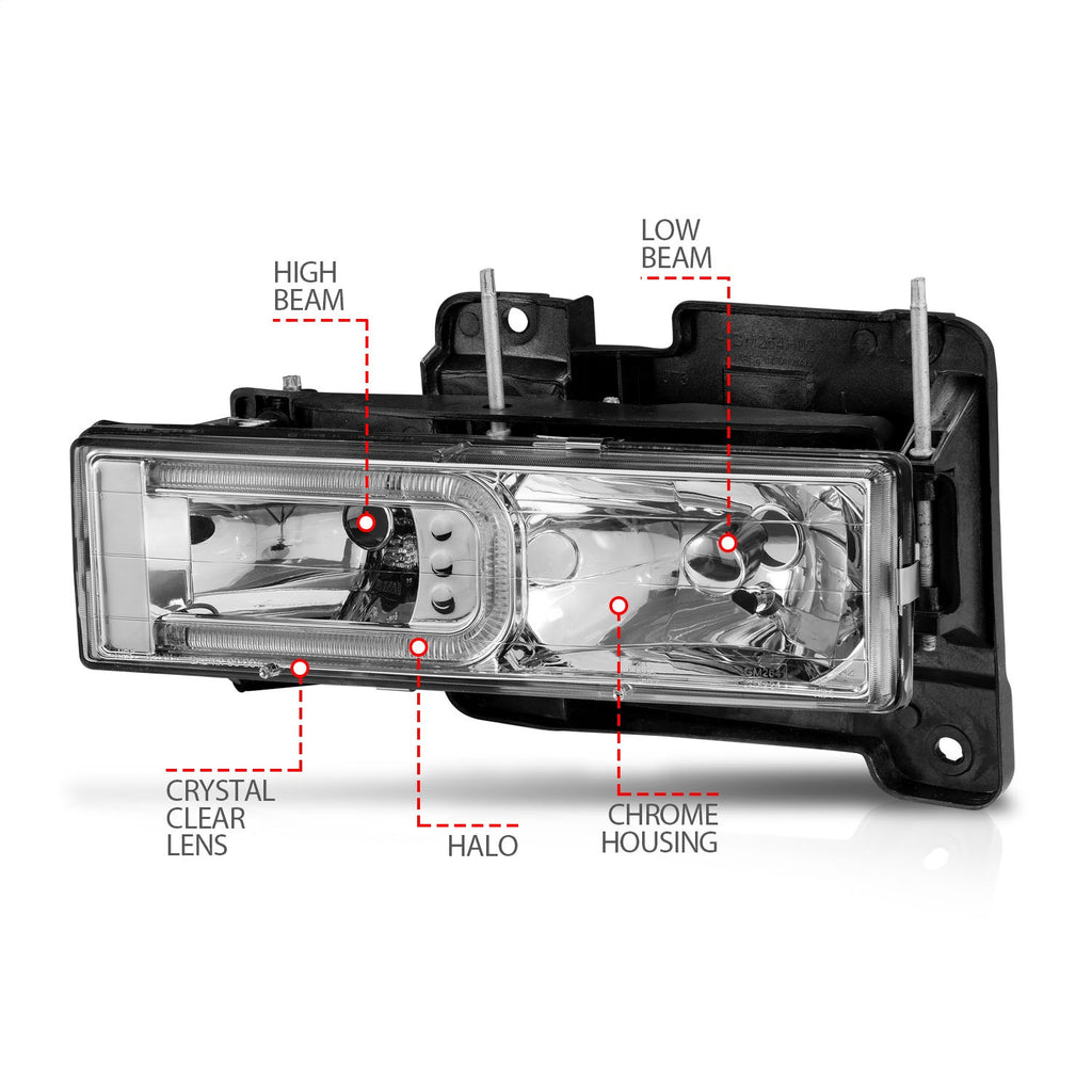 Anzo USA 111499 Crystal Headlight Set