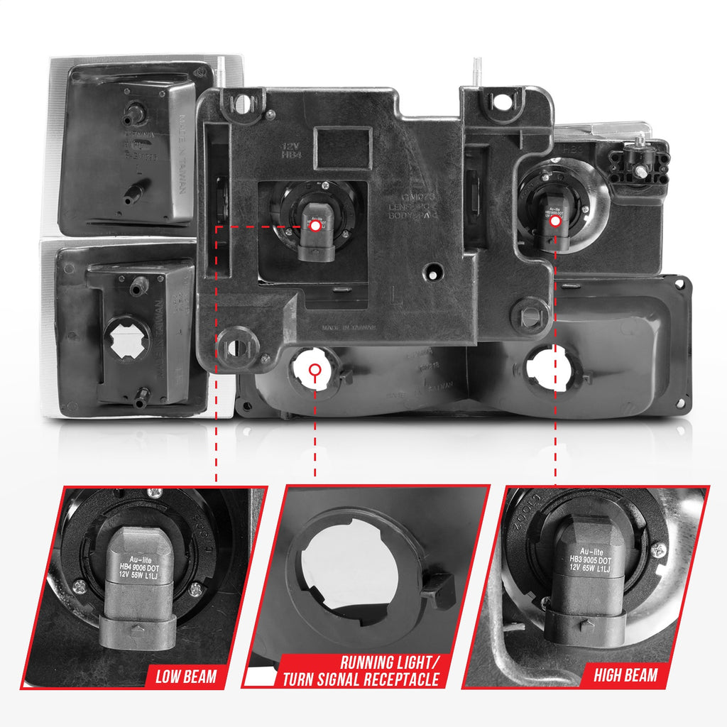 Anzo USA 111505 Crystal Headlight Set