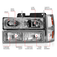 Load image into Gallery viewer, Anzo USA 111508 Crystal Headlight Set w/Halo