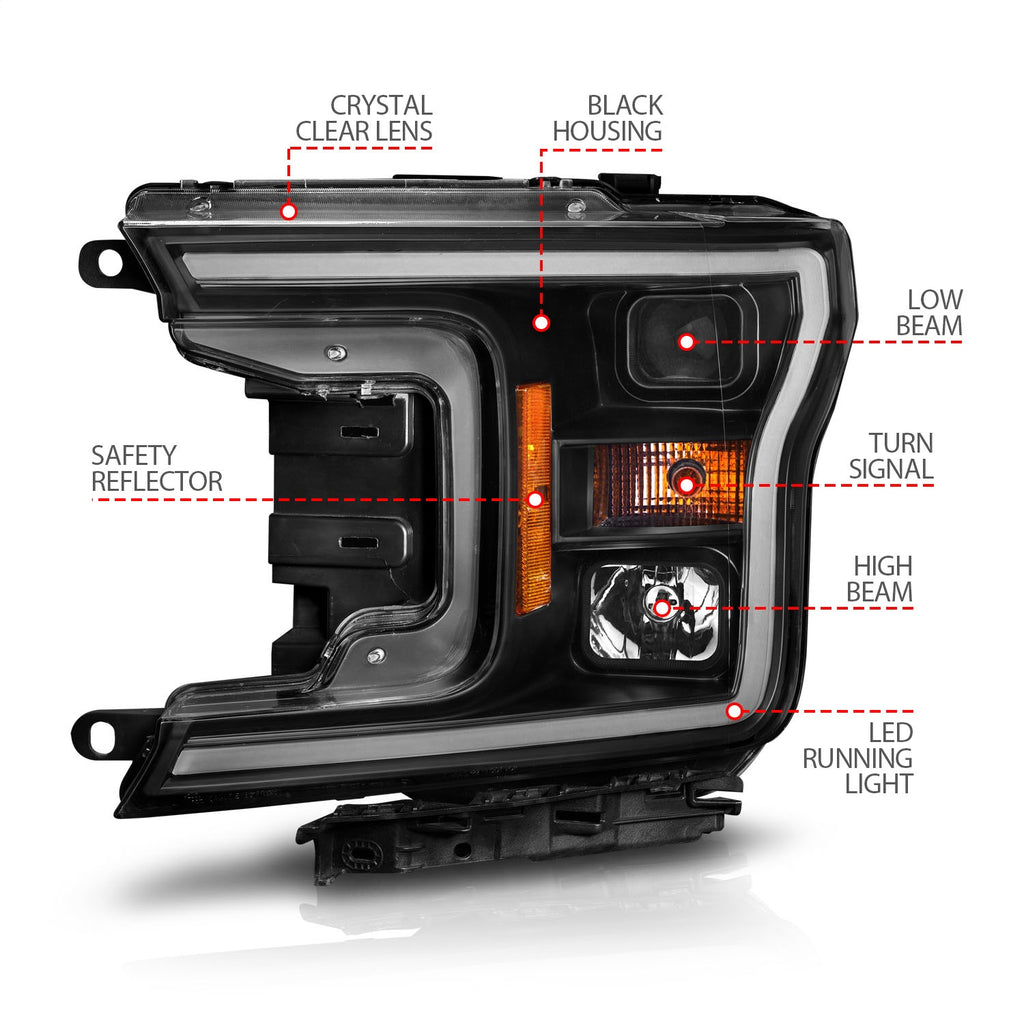 Anzo USA 111509 Projector Headlight Set Fits 18-20 F-150