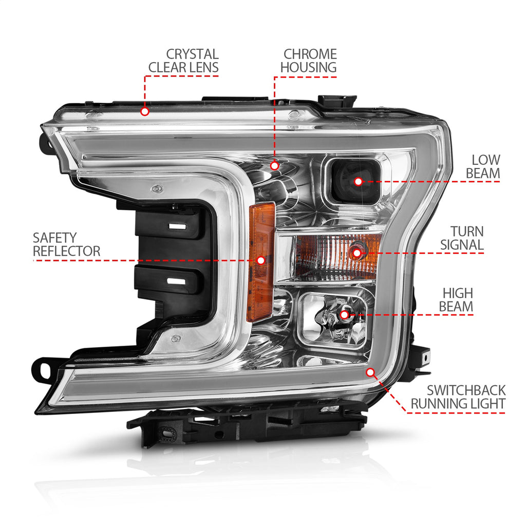 Anzo USA 111510 Projector Headlight Set Fits 18-20 F-150