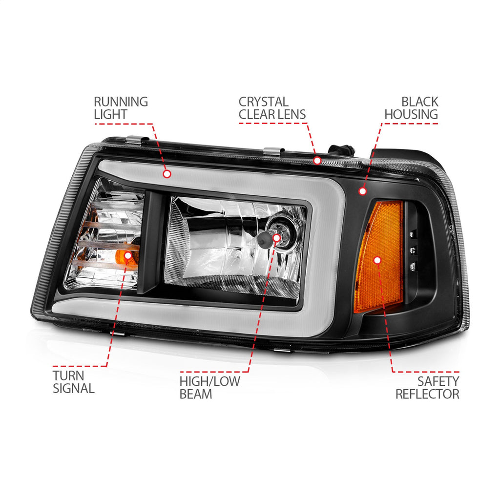 Anzo USA 111511 Crystal Headlight Set Fits 01-11 Ranger