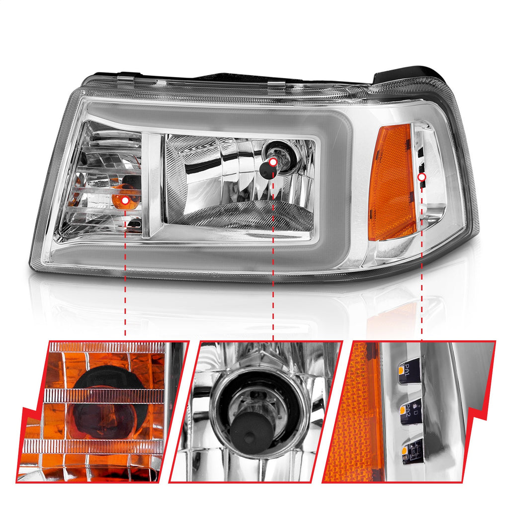 Anzo USA 111512 Crystal Headlight Set Fits 01-11 Ranger