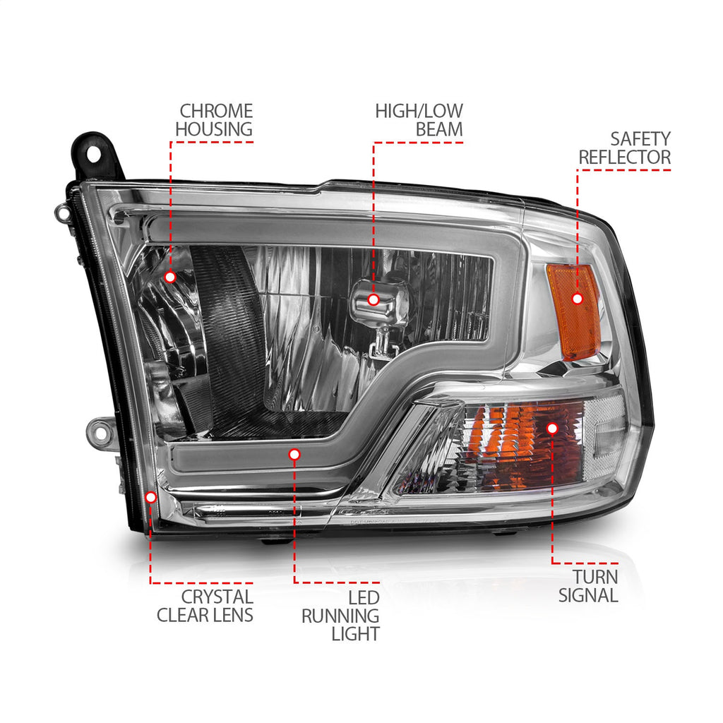 Anzo USA 111516 Crystal Headlight Set