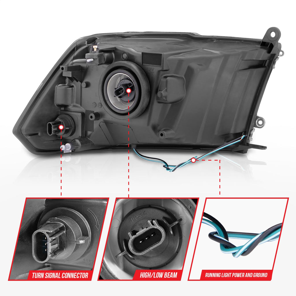 Anzo USA 111516 Crystal Headlight Set