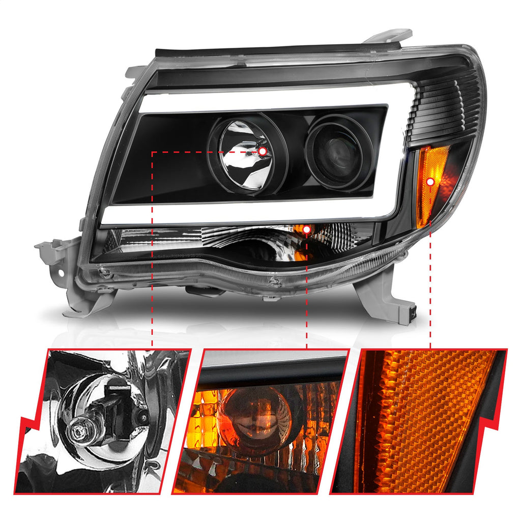 Anzo USA 111517 Projector Headlight Set Fits 05-17 Tacoma