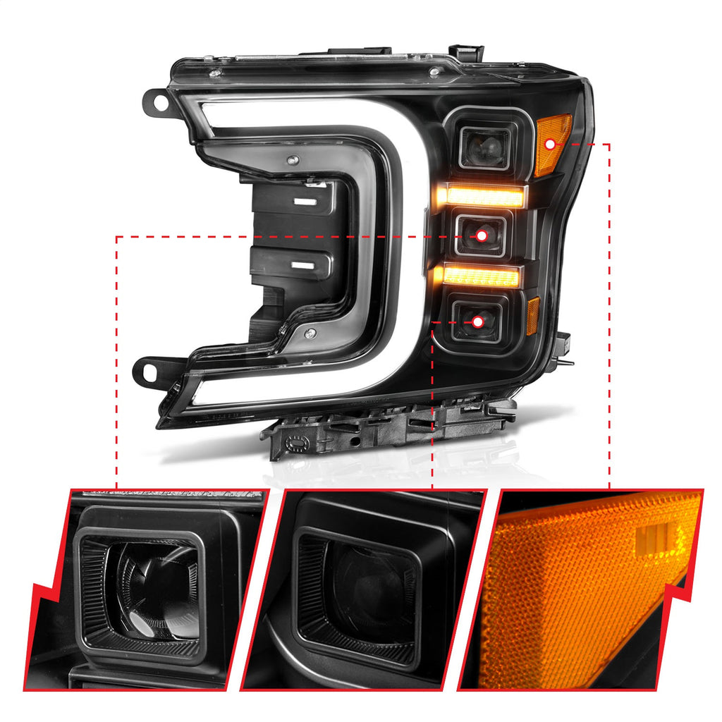 Anzo USA 111520 LED Projector Headlight Fits 18-20 F-150