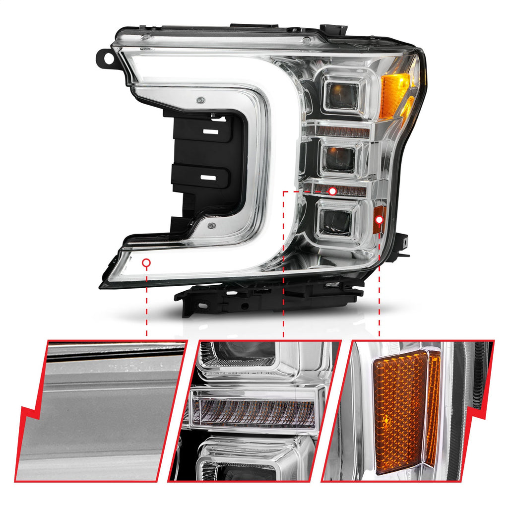 Anzo USA 111521 LED Projector Headlight Fits 18-20 F-150