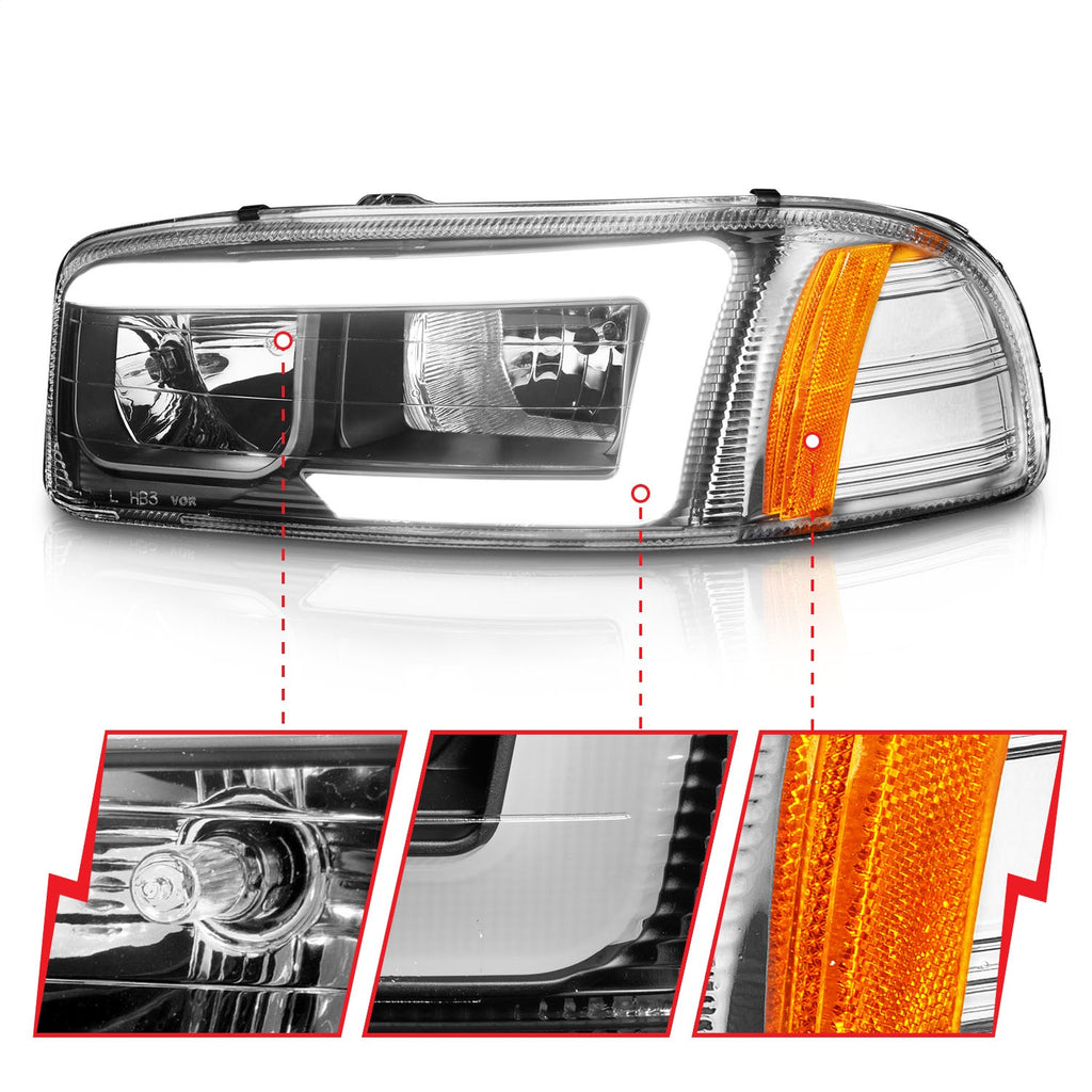 Anzo USA 111522 Crystal Headlight Set