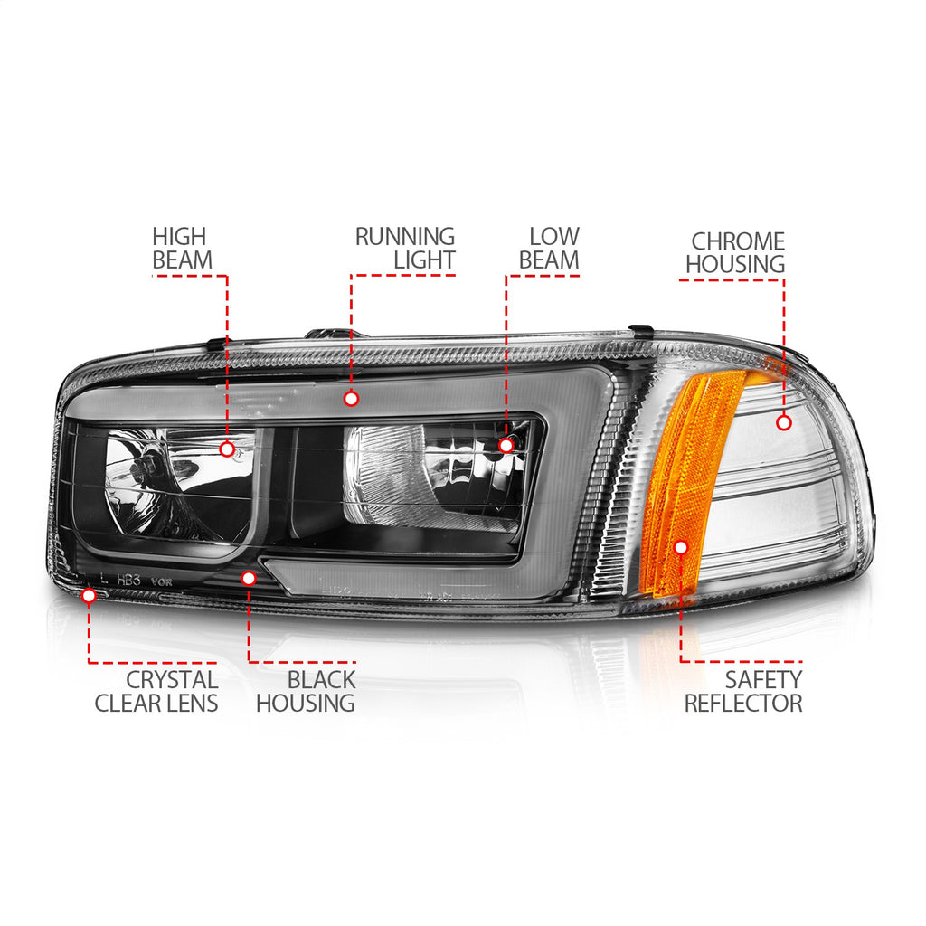 Anzo USA 111522 Crystal Headlight Set