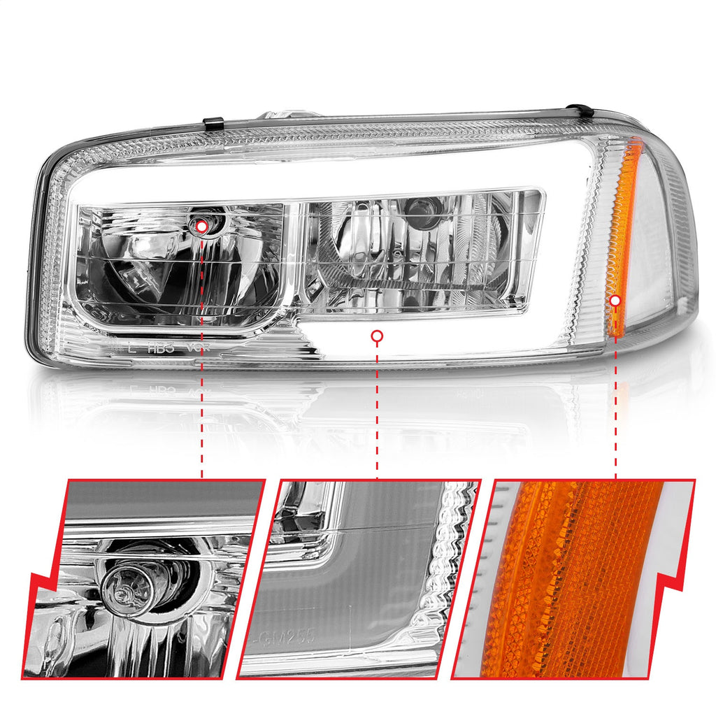 Anzo USA 111523 Crystal Headlight Set