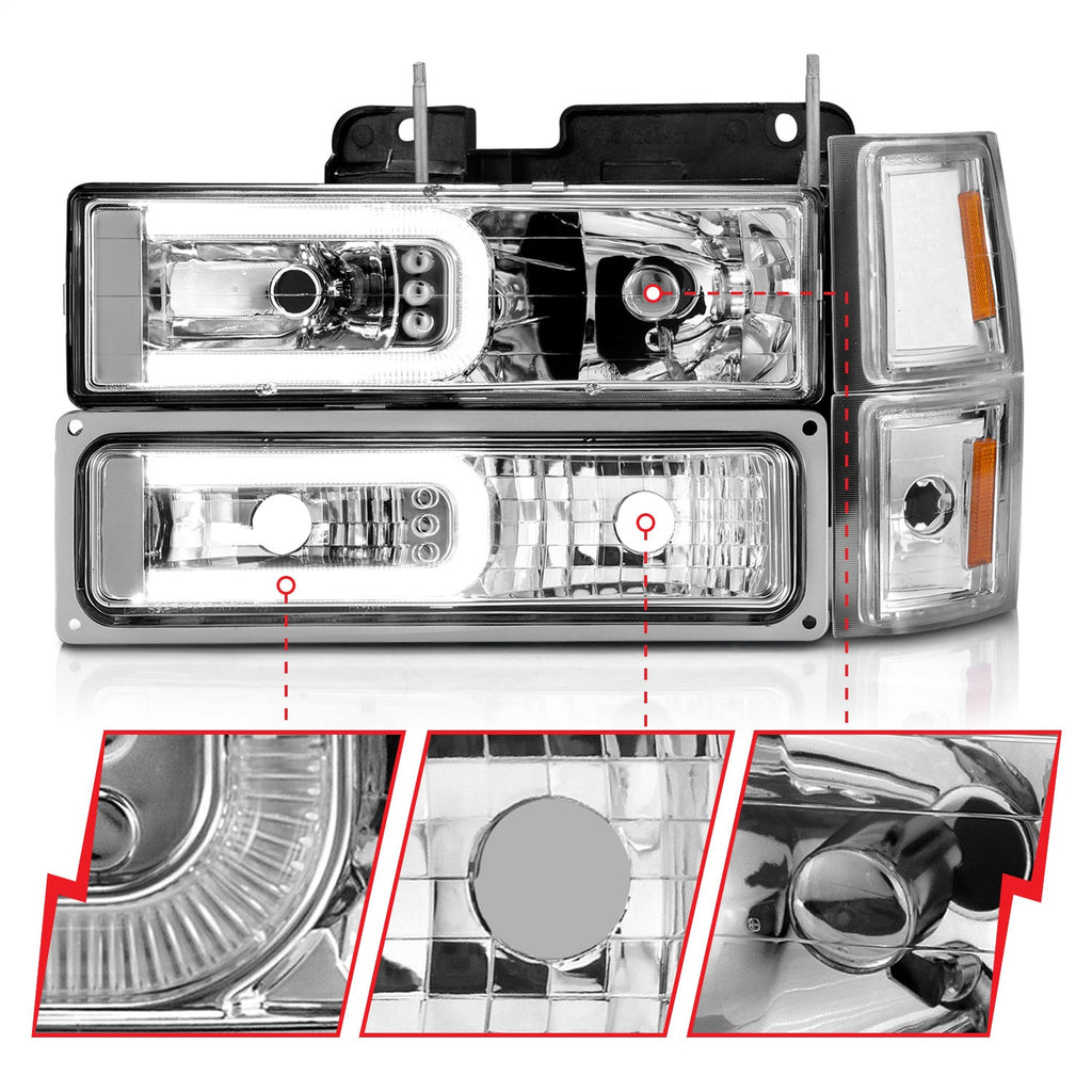 Anzo USA 111529 Crystal Headlight Set