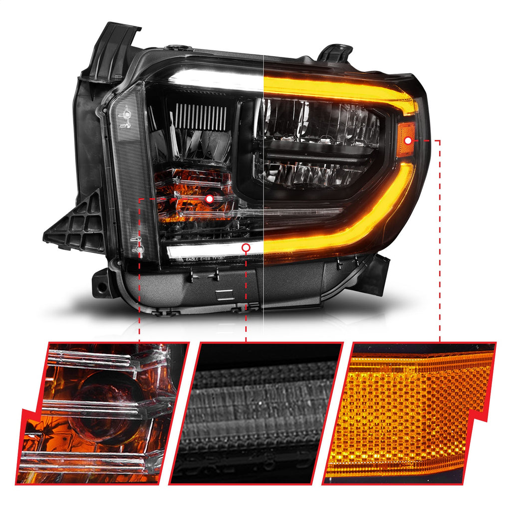 Anzo USA 111533 LED Crystal Headlight Fits 14-21 Tundra