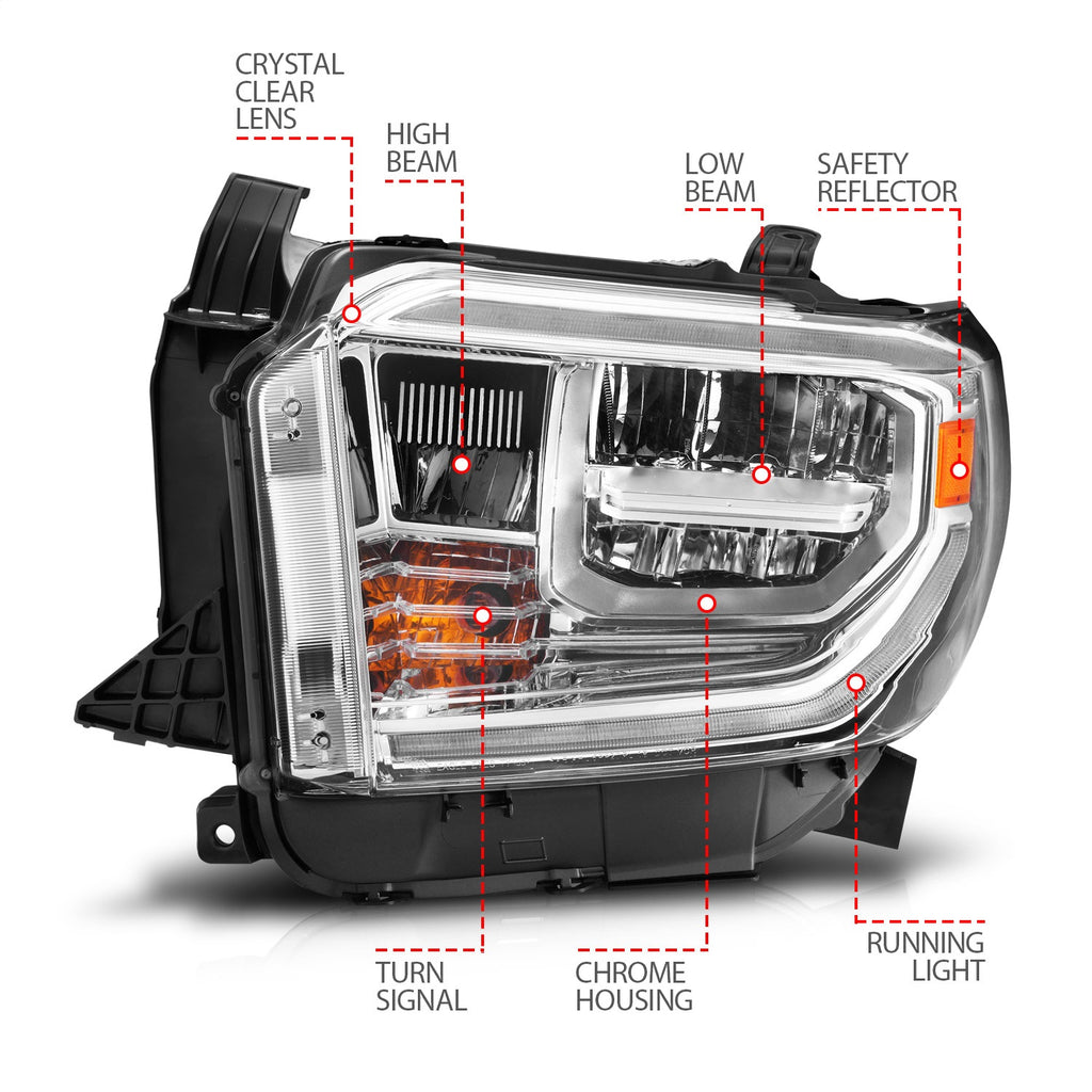 Anzo USA 111534 LED Crystal Headlight Fits 14-21 Tundra