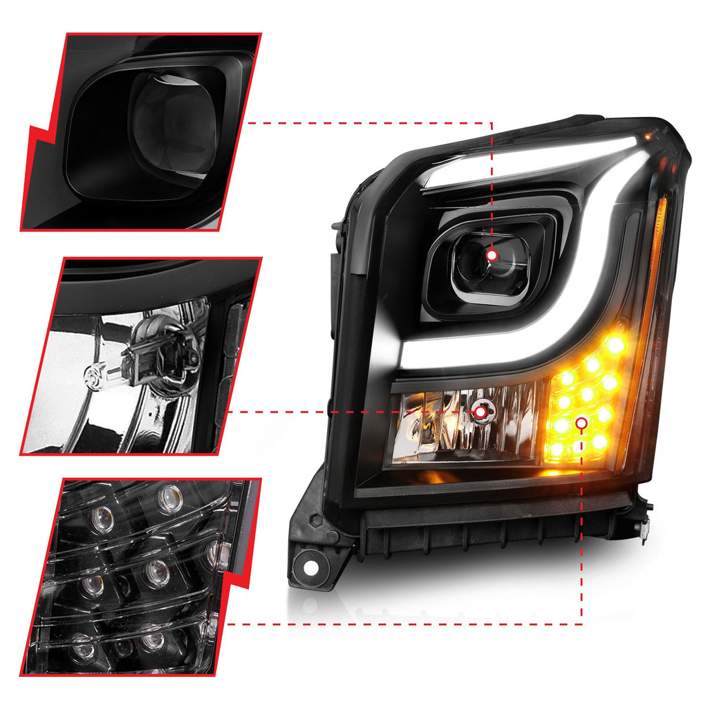 Anzo USA 111535 Projector Headlight Set Fits 15-20 Yukon Yukon XL