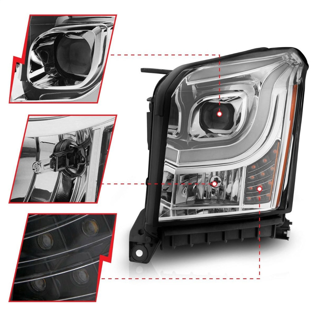 Anzo USA 111536 Projector Headlight Set Fits 15-20 Yukon Yukon XL