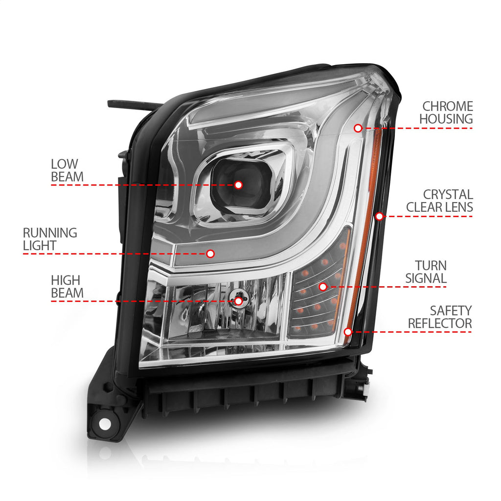 Anzo USA 111536 Projector Headlight Set Fits 15-20 Yukon Yukon XL